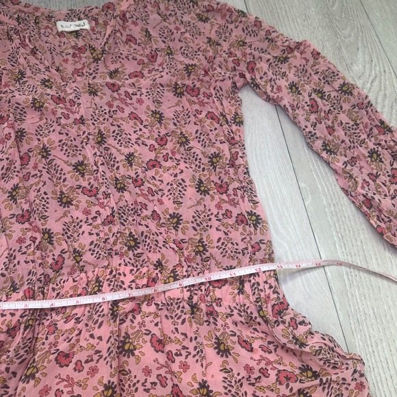 Revolve‎ Velvet by Graham Spencer Aubrey dress pink mini long sleeve sheer large - Picture 7 of 9